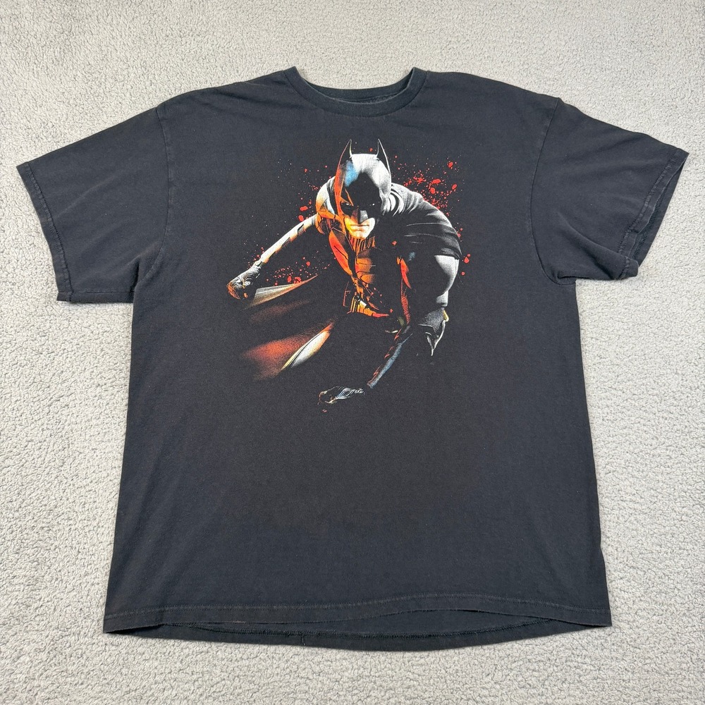 Batman The Dark Knight Rises Tee Shirt Mens XL Black DC Comics 2012
